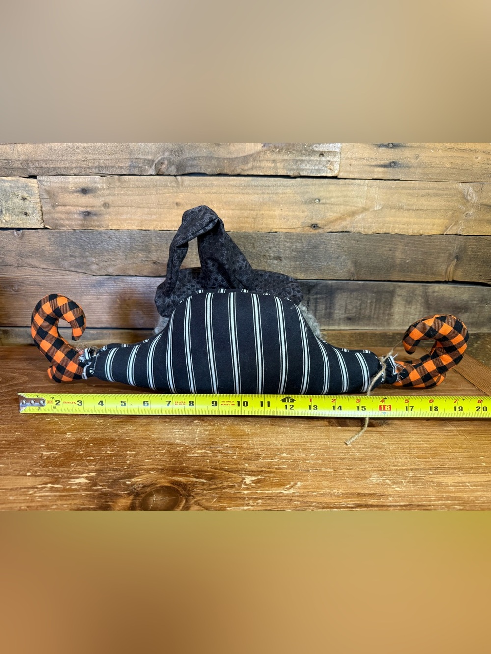 Whimsical Rag Doll Witch Shelf Sitter Cloth Halloween Decor Plush Decoration - Picture 5 of 5